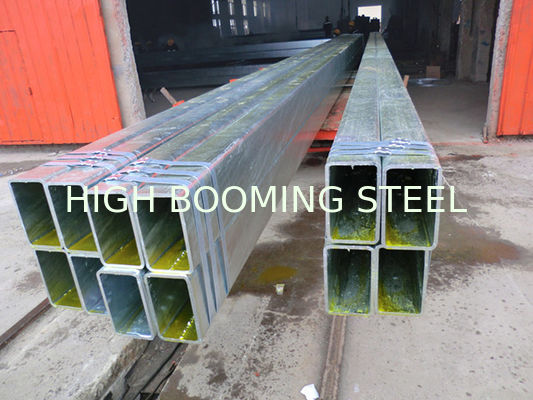 Tubos cuadrados de acero galvanizados poco aleados de Q345B para los proyectos de Contructural